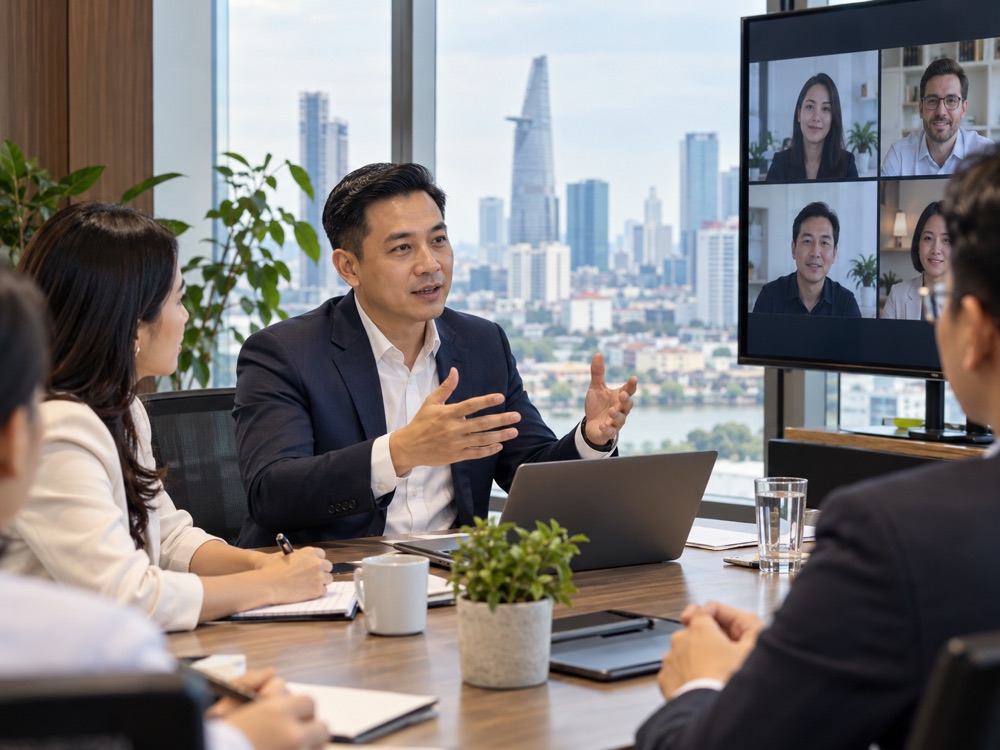 Lãnh đạo cấp cao Đông Nam Á điều hành cuộc họp trực tuyến với đội ngũ khu vực